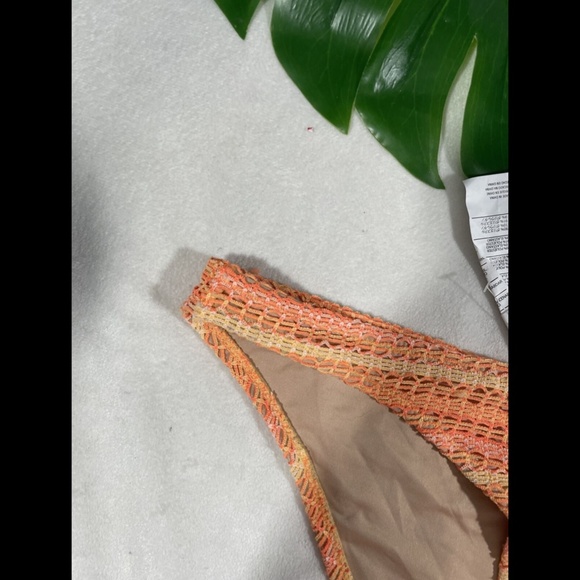 NEW Volcom Wildly Bare Crochet Bikini Bottom in Sparkler Orange‎ [ Medium ] - Picture 8 of 12